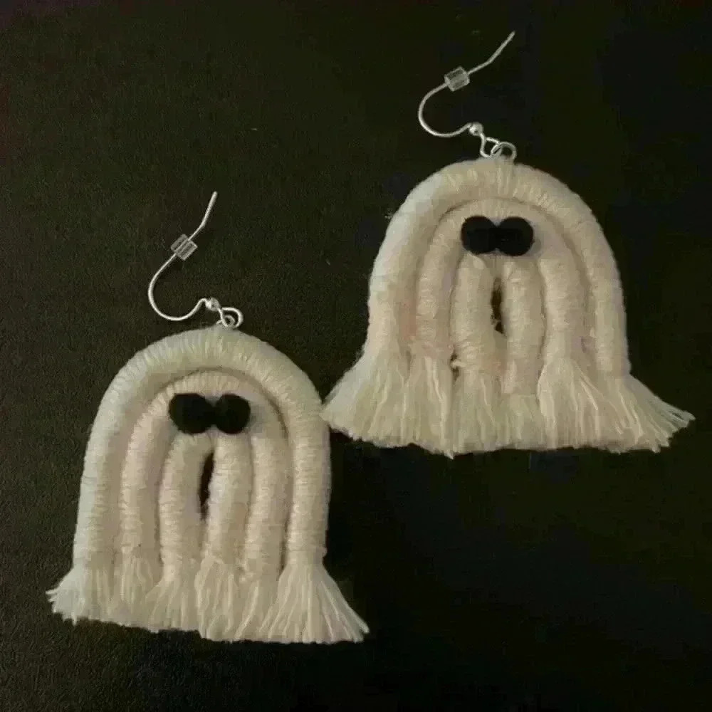 Macrame Rainbow Ghosts Earrings